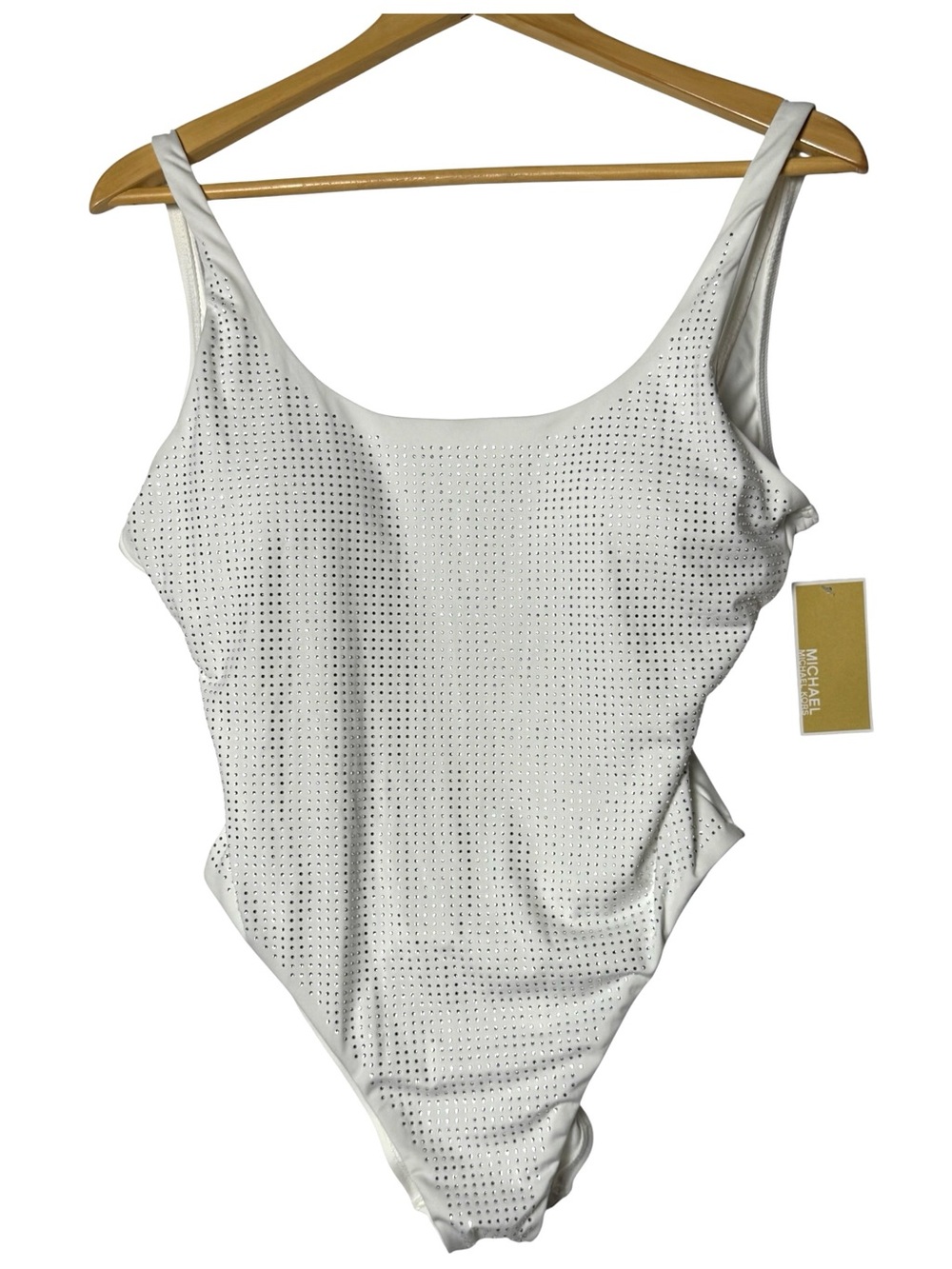 MICHAEL KORS Women's Studded Front One-Piece Swimsuit Size 12 NWT